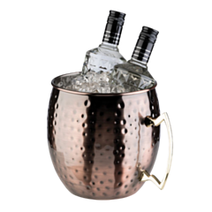 1 x Antique Hammered Copper look Moscow Mule Bottle Cooler