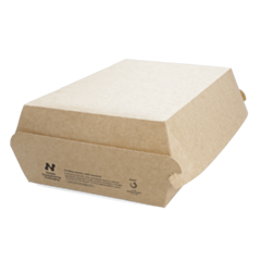 150 x Notpla 9" x 6" Clamshell Brown
