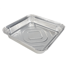 200 x Chefpac® 9x9" Shallow Aluminium Foil Food Containers Recyclable