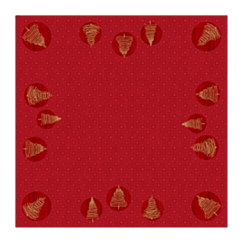 100 x Elegant Trees Dunicel Christmas Table Cover 84x84cm 