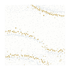 360 x Golden Stardust White Dunisoft Christmas Napkins 40x40cm