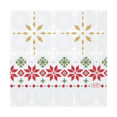 1000 x Tradition Christmas Paper Napkin 3ply 24cm 