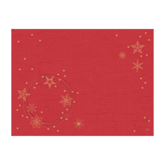 500 x Star Shine Red Dunicel Paper Christmas Placemats 30x40cm