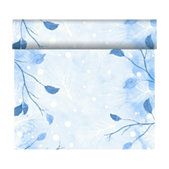 4 x Frosted Winter Dunicel Christmas Table Runner 0.4x24m