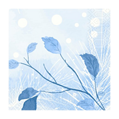 1000 x Frosted Winter Christmas Napkin 3ply 33x33cm