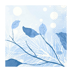 1000 x Frosted Winter Christmas Napkin 3ply 24x24cm