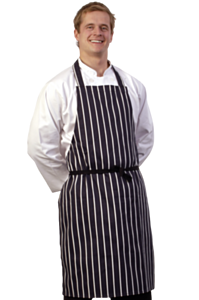 1 x Butchers Stripe Blue Bib Apron 