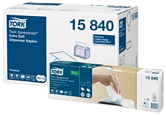4000 x Tork Xpressnap White Dispenser Napkin - 2ply 4fold Compostable