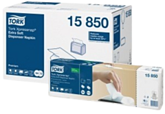 8000 x Tork Xpressnap White Dispenser Napkin - 2ply 2fold Compostable