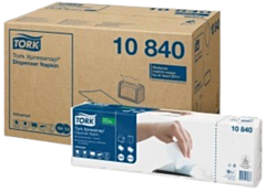 9000 x Tork Xpressnap White Dispenser Napkin - 1ply 4fold Compostable