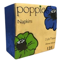 2000 x Navy Blue Paper Napkin 40cm 2ply