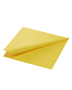 2000 x 33 x 33cm Yellow Tissue Paper Napkin 2ply Compostable