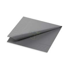 2400 x 24 x 24cm Duni Granite Grey Tissue Napkin 2ply Compostable