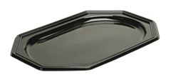 50 x Medium Octagonal Black Platter