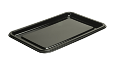 50 x Medium Medium Black Rectangular Platters Recyclable