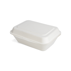 50 x Envirobee® Bagasse Food Boxes Takeaway Container - Compostable Sugarcane 7x5"