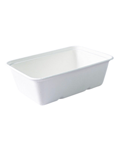 50 x 500cc Bagasse Rectangular Food Trays Compostable