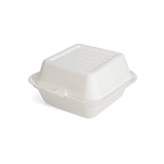 50 x Envirobee® 6" Bagasse Burger Boxes Takeaway Container Compostable Packaging