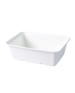 50 x 650cc Bagasse Rectangular Food Trays Compostable