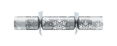 100 x 11" Silver Snowflake Foil Board Christmas Cracker 