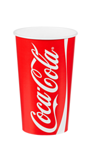 1000 x 16oz Coca Cola Cold Cups Recyclable
