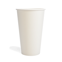 1000 x White 16oz Single Walled Cups