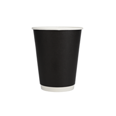 500 x Chefpac® 12oz Black Double Walled Paper Cups Recyclable