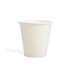 1000 x 6oz White Single Wall Hot Cup PE Lined