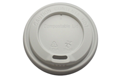 1000 x 8oz Sip Through Compostable Lid for 8oz Compostable
