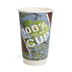 100 x 16oz 100% Recyclable Cup Double Walled