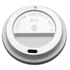 200 x Chefpac® White Domed Sip Lid to Fit 6/8oz Hot Cup Recyclable - Party Pack