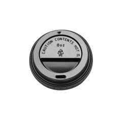 200 x Chefpac® Black Domed Sip Lid to Fit 6/8oz Hot Cup Recyclable - Party Pack