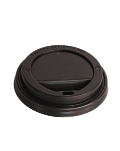 500 x Chefpac® Black Domed Sip Lids to Fit 6/8oz Paper Cup