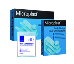 100 x Assorted Blue Plasters 