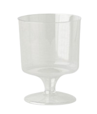 144 x 170cc Stemmed Plastic Wine Glasses Recyclable