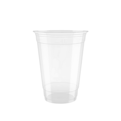 100 x Chefpac® 16oz Clear Smoothie and Milkshake 100% Recyclable Plastic Cups