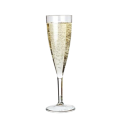 48 x Polycarbonate Unbreakable Plastic Champagne Flutes 125ml to line
