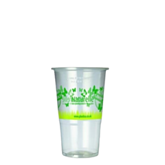 1000 x Oxo Degradable Flexy Glasses - Half Pint Naturelle
