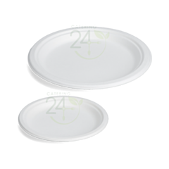 Envirobee® Strong White Bagasse Plates