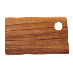1 x Rectangular Board with Hole Acacia 25 x 14cm - 10 x 5.5"