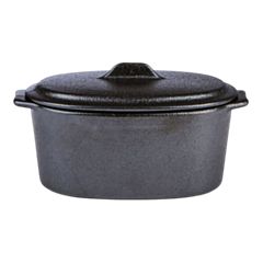6 x Oval Casserole Dish With Lid 15.7 x 9 x 8cm