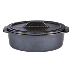 6 x Oval Casserole Dish With Lid 17.7 x 13.5 x 7cm