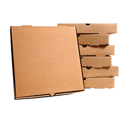 50 x Chefpac® 18 inch Pizza Boxes Plain Brown Compostable