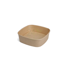 300 x Kraft Square Food Bowls 900ml