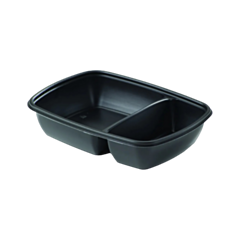 300 x Fastpac 2 Compartment Rectangular Container 900ml
