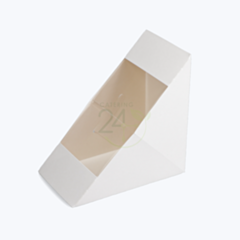 500 x White Deepfill Sandwich Wedges Day Fresh Recyclable