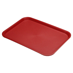 1 x Red Polypropylene Fast Food Tray