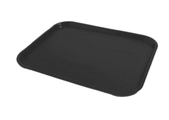 1 x Black Polypropylene Fast Food Tray