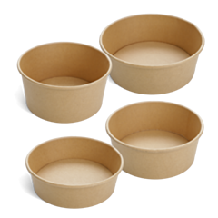 Chefpac® Kraft Salad Bowls Cardboard Food Containers
