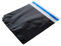 2000 x Square Black Poly Resealable Bag 190 x 190mm